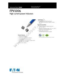 FPV1006-85-R Datasheet Cover