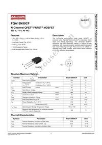 FQA13N50CF_F109 Datasheet Cover