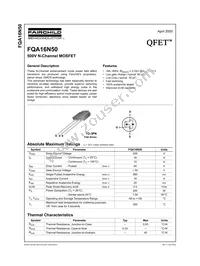 FQA16N50 Datasheet Cover