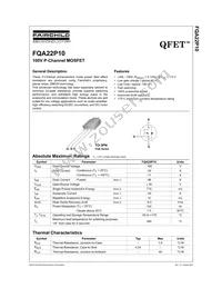 FQA22P10 Datasheet Cover