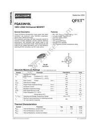 FQA33N10L Datasheet Cover