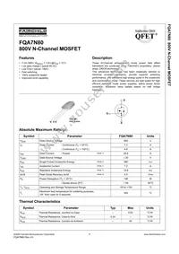 FQA7N80_F109 Datasheet Cover