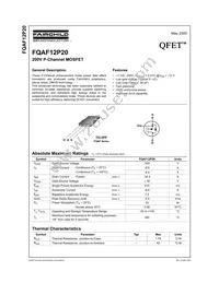 FQAF12P20 Datasheet Cover