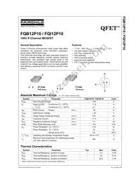 FQB12P10TM Datasheet Cover