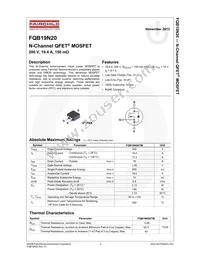 FQB19N20TM Datasheet Page 2