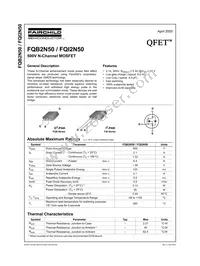 FQB2N50TM Datasheet Cover