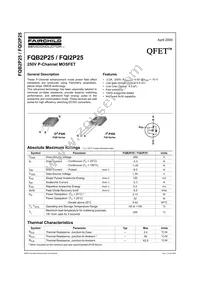 FQB2P25TM Datasheet Cover