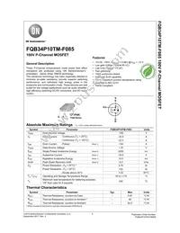 FQB34P10TM-F085P Datasheet Cover