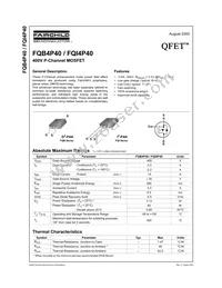 FQB4P40TM Datasheet Cover