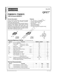 FQB5N15TM Datasheet Cover