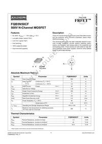 FQB5N50CFTM Datasheet Cover