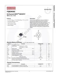 FQB5N50CTM Datasheet Page 2