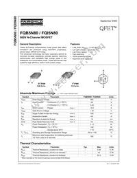 FQB5N80TM Datasheet Cover