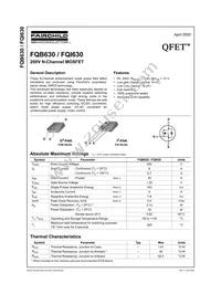 FQB630TM Datasheet Cover