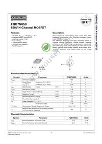 FQB7N65CTM Datasheet Cover