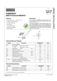 FQB8N60CFTM Datasheet Cover