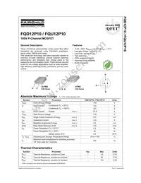 FQD12P10TM Datasheet Cover