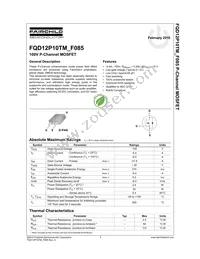 FQD12P10TM-F085 Datasheet Cover