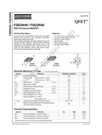 FQD2N40TM Datasheet Cover