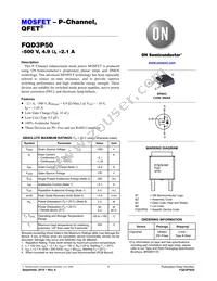 FQD3P50TM-AM002BLT Datasheet Cover