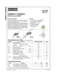FQD5N15TF Datasheet Cover