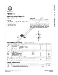 FQI5N60CTU Datasheet Cover