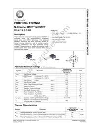 FQI7N60TU Datasheet Cover