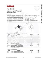 FQP13N06L Datasheet Page 2