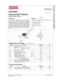 FQP19N20 Datasheet Page 2