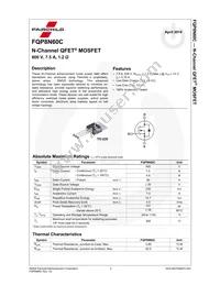 FQP8N60C Datasheet Page 2