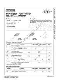 FQPF10N60CF Datasheet Cover