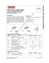 FQPF13N50T Datasheet Cover