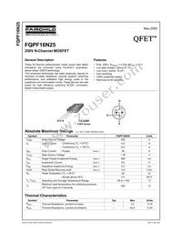 FQPF16N25 Datasheet Cover