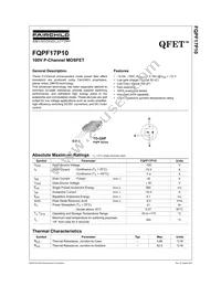 FQPF17P10 Datasheet Cover