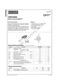 FQPF2N60 Datasheet Cover