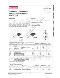 FQPF2N60C Datasheet Page 2