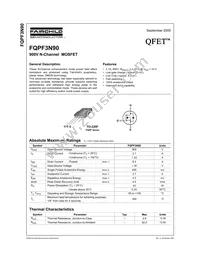 FQPF3N90_NL Datasheet Cover