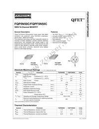 FQPF5N50CT Datasheet Cover