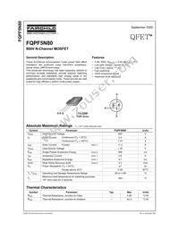 FQPF5N80 Datasheet Cover
