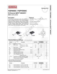 FQPF6N80CT Datasheet Page 2