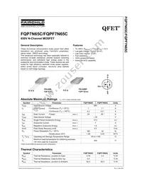 FQPF7N65C_F105 Datasheet Cover