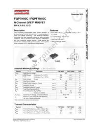 FQPF7N80C Datasheet Page 2