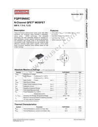 FQPF8N60CT Datasheet Page 2