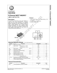 FQT3P20TF-SB82100 Datasheet Cover