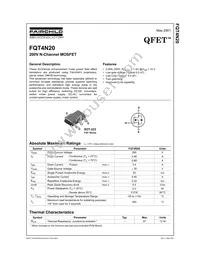 FQT4N20TF Datasheet Cover