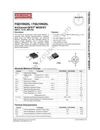 FQU10N20LTU Datasheet Cover