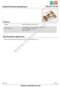 FR1101C-M-TR Datasheet Cover