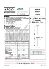 FR607-TP Datasheet Cover