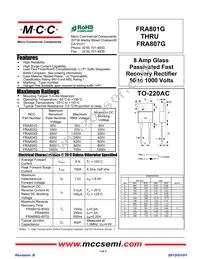 FRA807G-BP Datasheet Cover