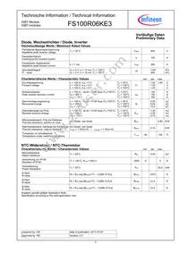 FS100R06KE3BOSA1 Datasheet Page 2